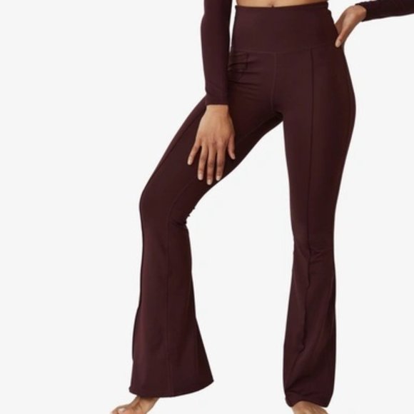 Cotton On Ladies Contouring Yoga Flare Pant, RUM RAISIN, L - Picture 2 of 7